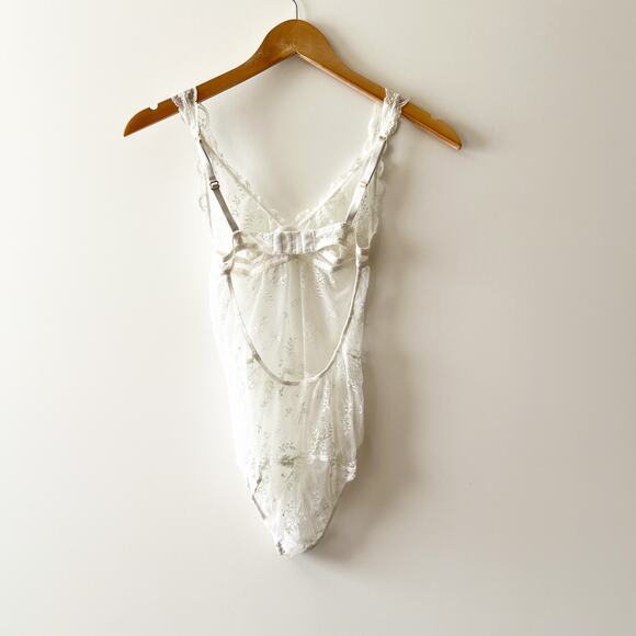 Eberjey White Lace Lingerie Bodysuit Small - Picture 2 of 7
